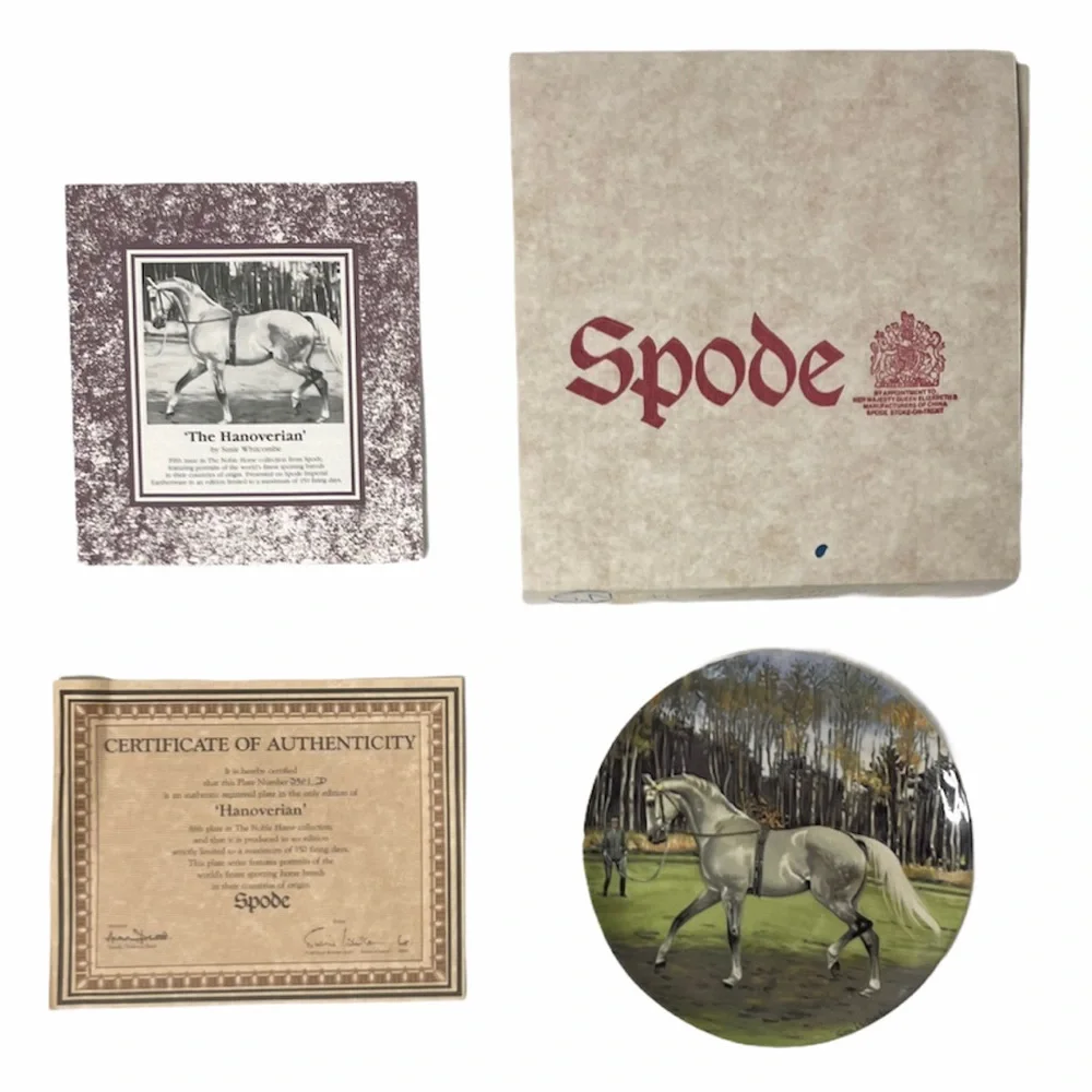 Vintage Spode Horse Luxury Collectors Plate Hanoverian Western Equestrian Decor